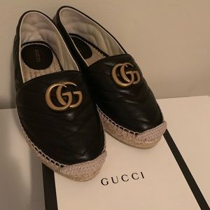 Gucci Leather Espadrille with Double G